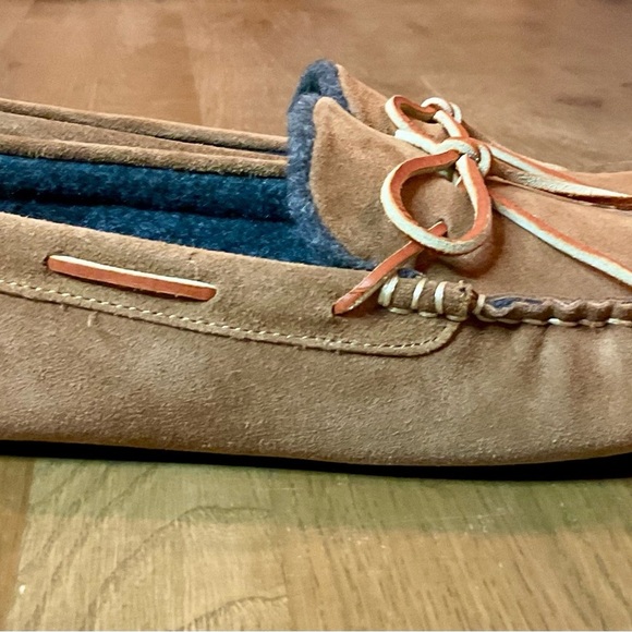 POLO RALPH LAUREN Suede Slip-On Fleece-Lined Moccasin Slipper Size 9B Narrow - Picture 5 of 7